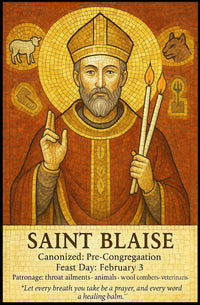 Saint Blaise Patron of Throat Ailments Poster PosterGoat