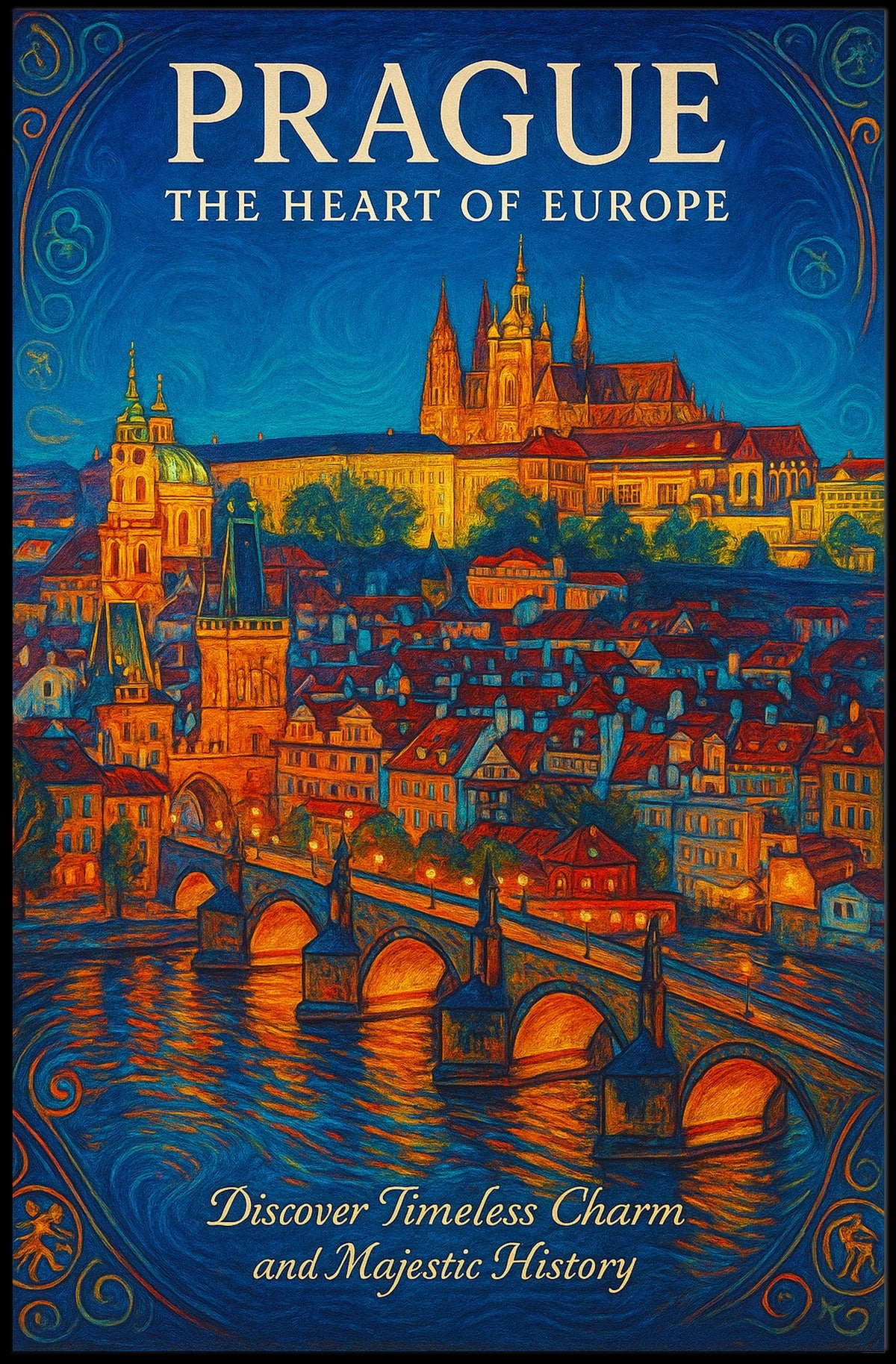 Prague The Heart of Europe Poster