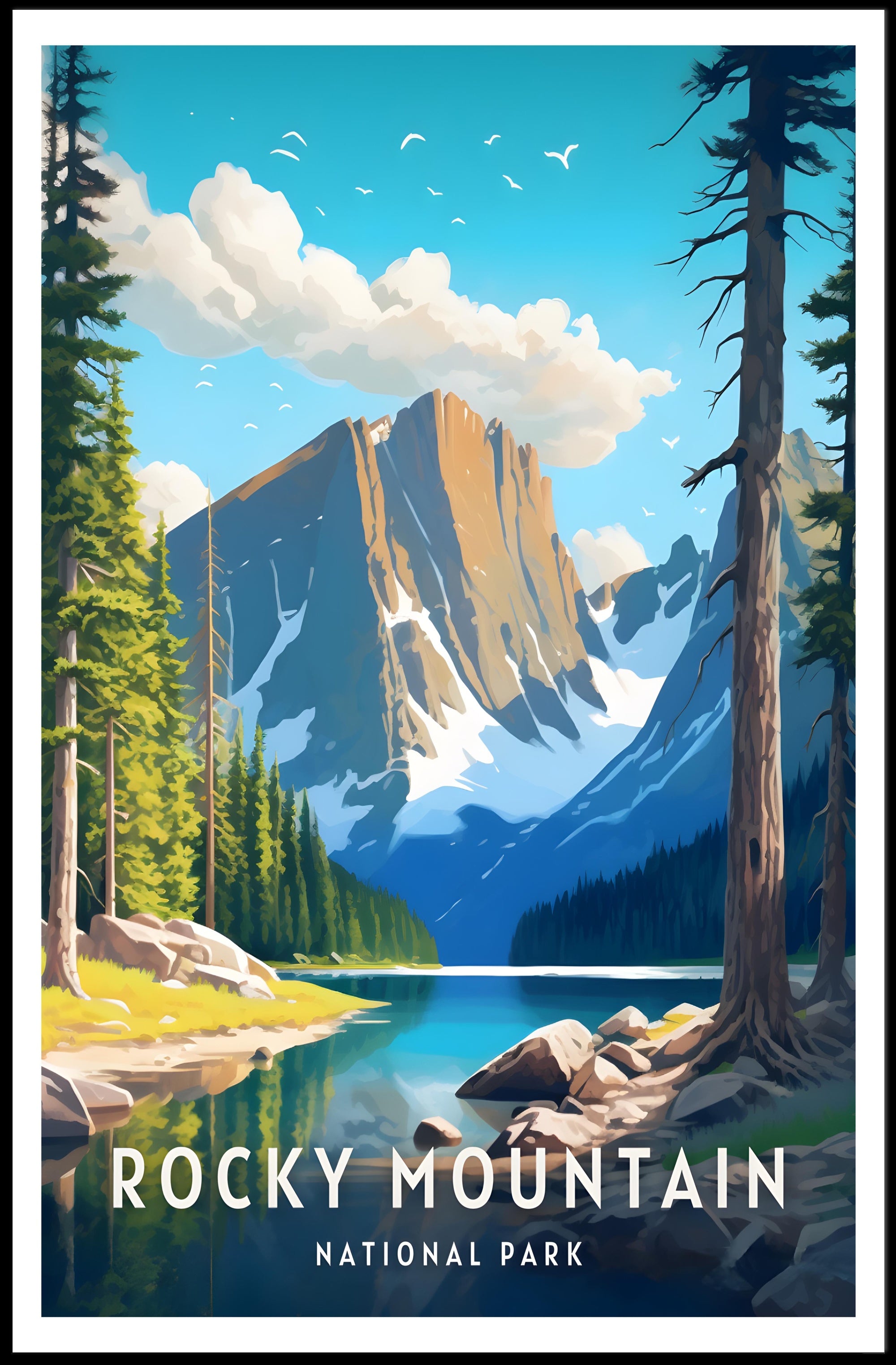 Rocky Mountain National Park Scenic Poster Print