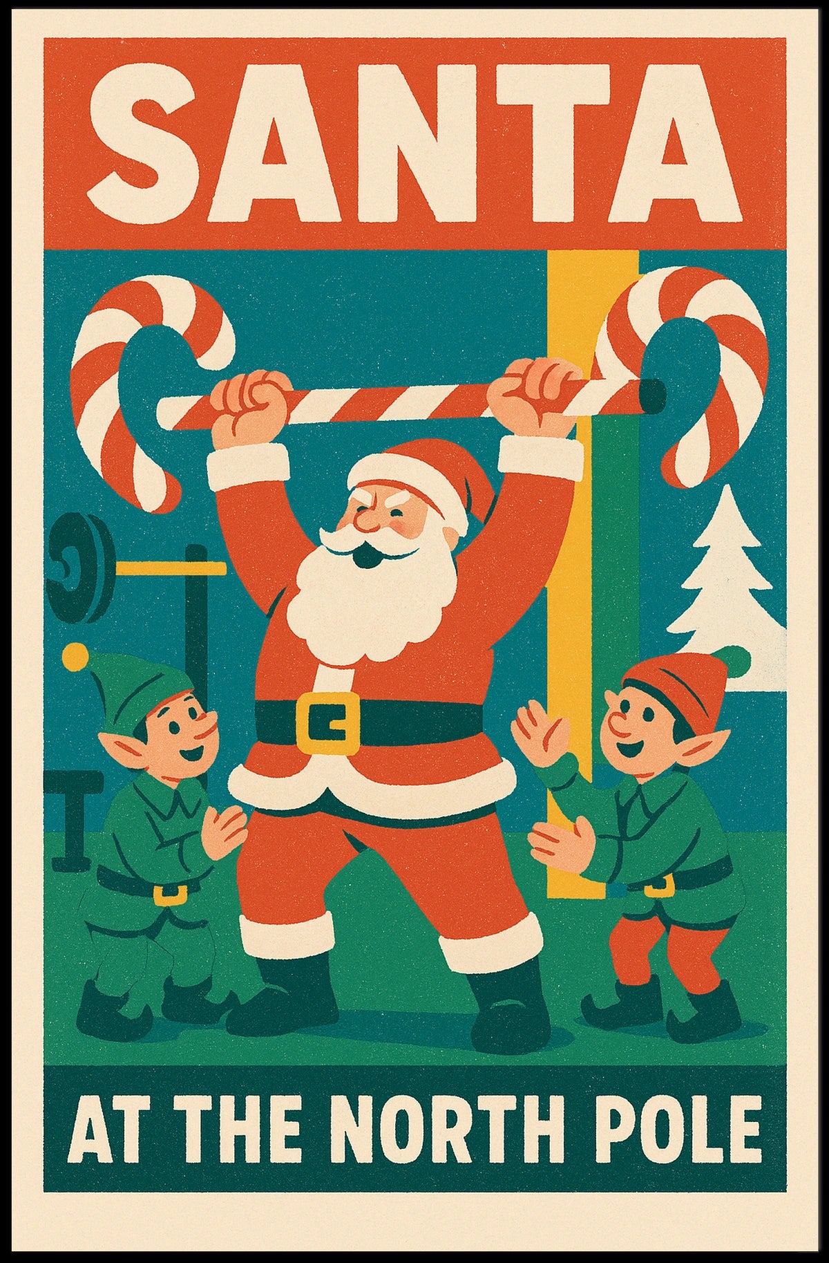 Santa Claus Strength Holiday Fantasy Mythology Poster