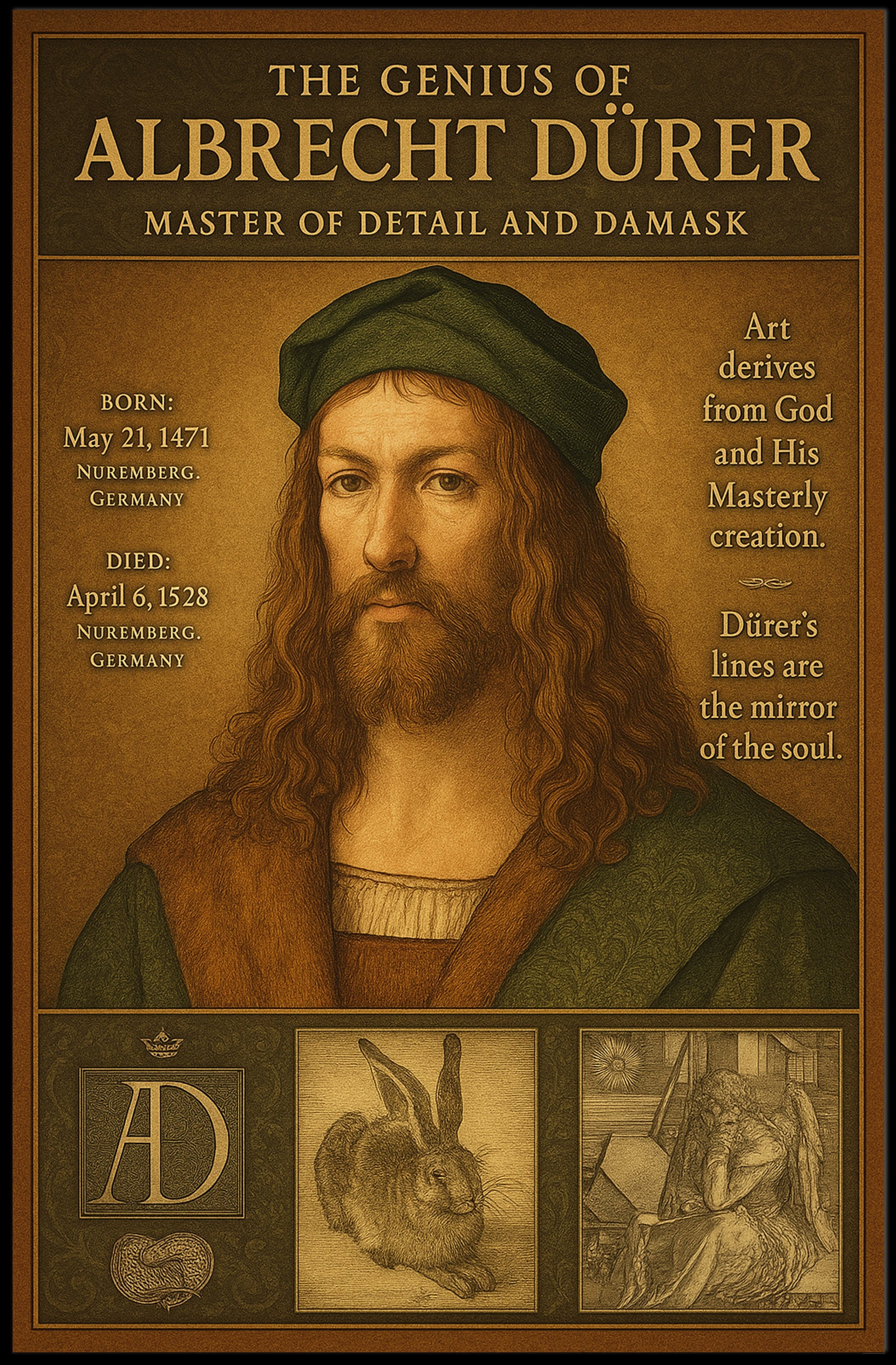 The Genius of Albrecht Dรผrer Poster PosterGoat