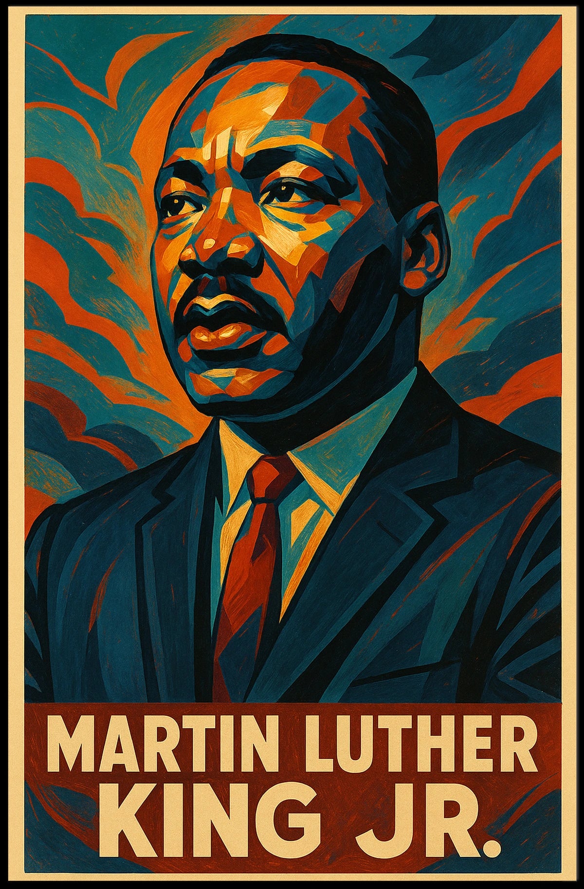 Martin Luther King Jr. A Visionary Poster