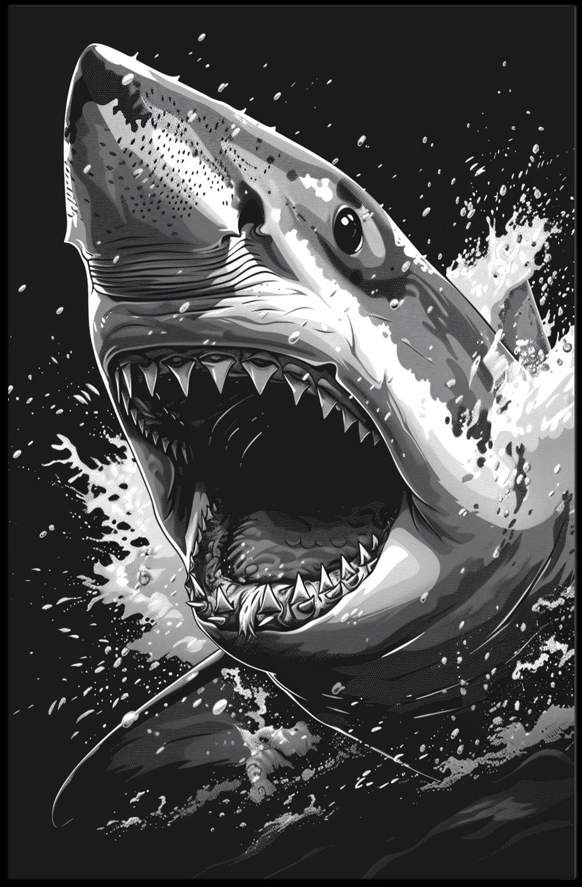 The Ferocious Shark Poster