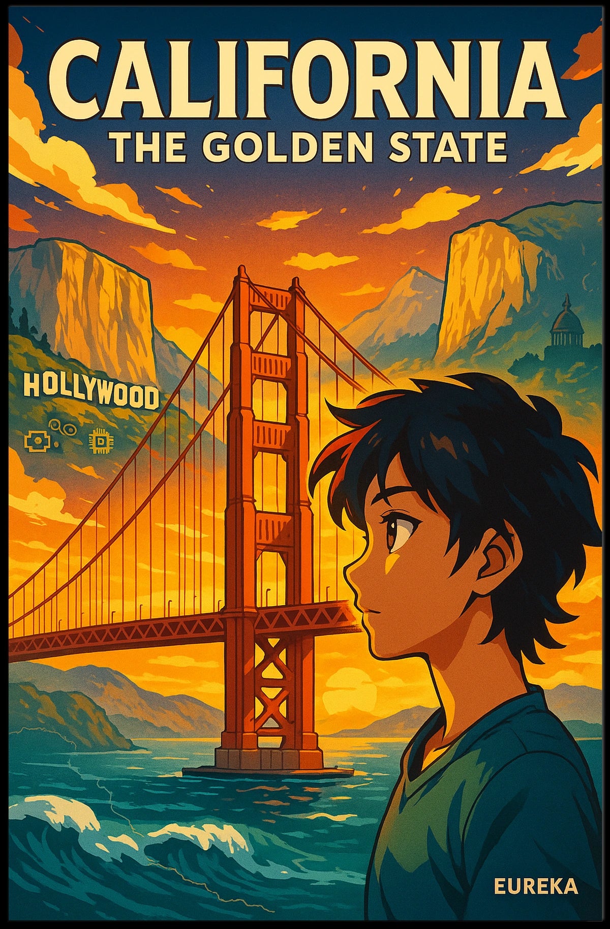 California The Golden State Poster