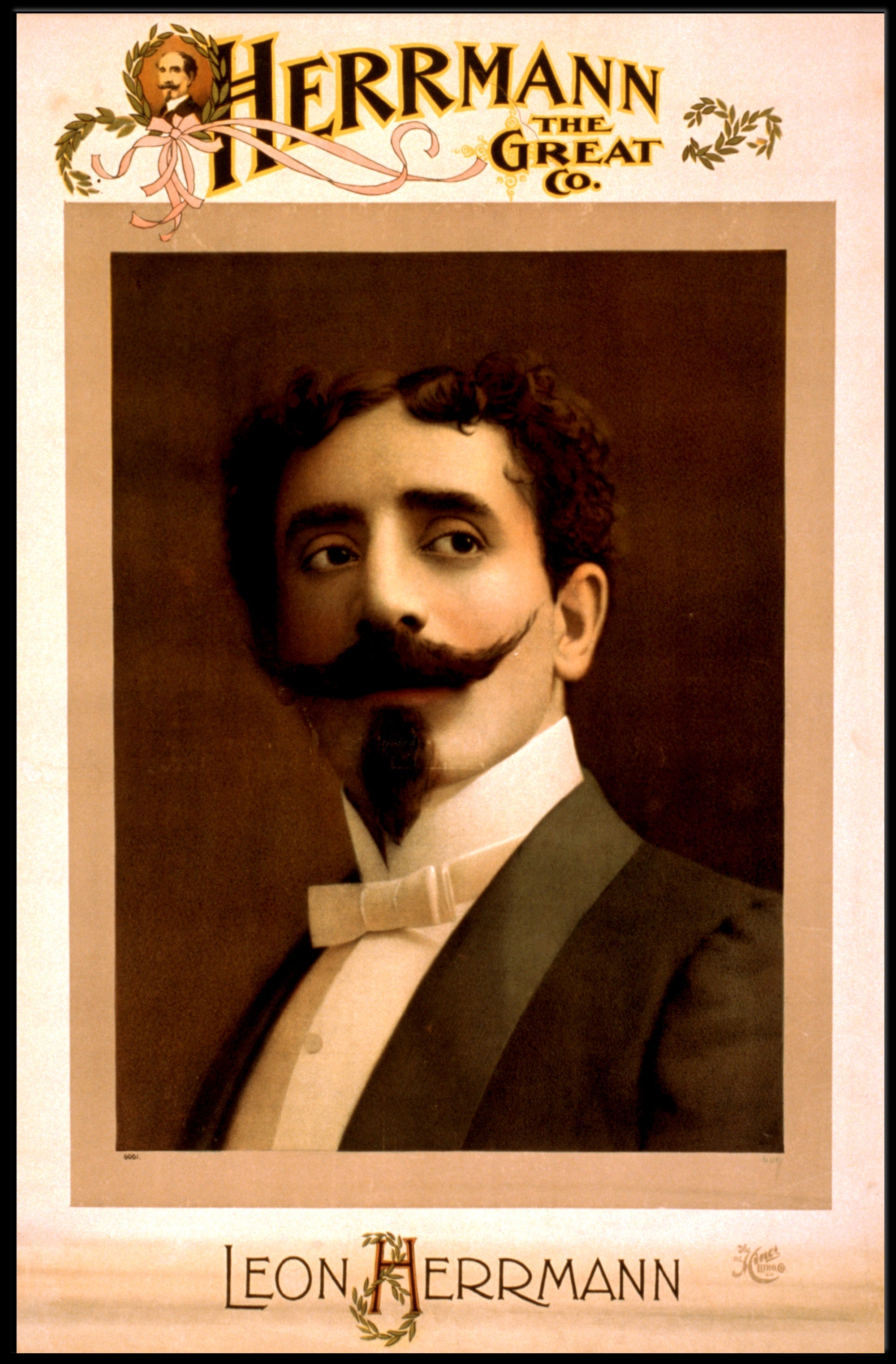 Vintage Magic Show Advertisement: Leon Herrmann Poster