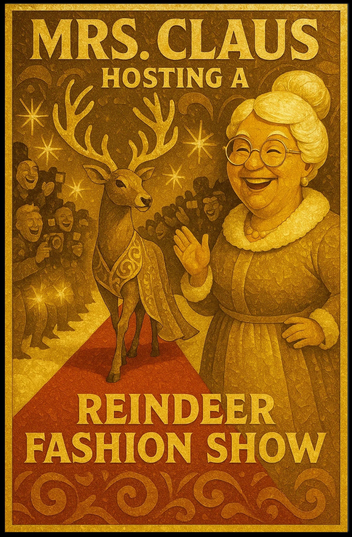 Mrs. Claus Hosts a Reindeer Fashion Show Poster