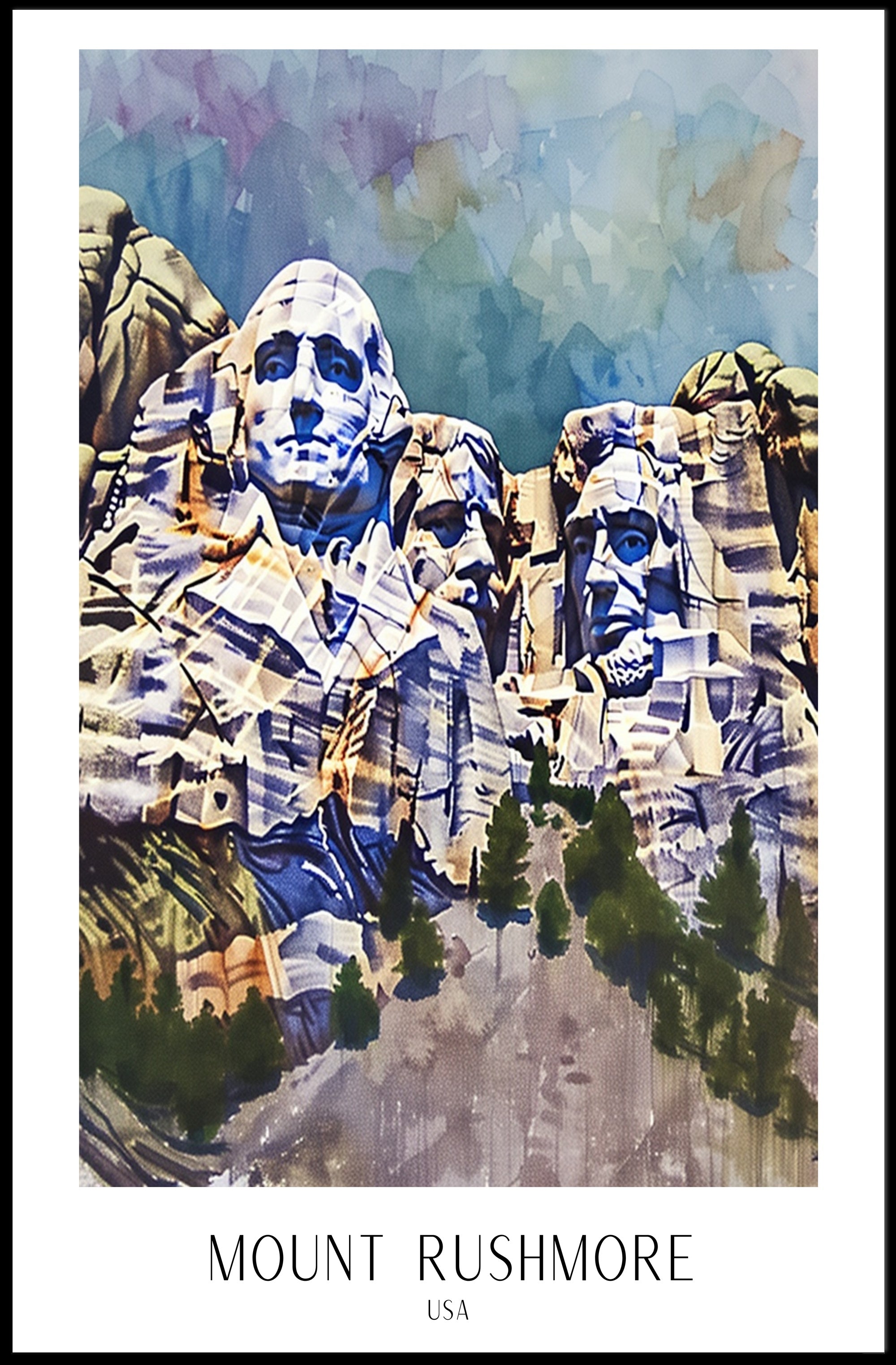 Mount Rushmore Poster PosterGoat
