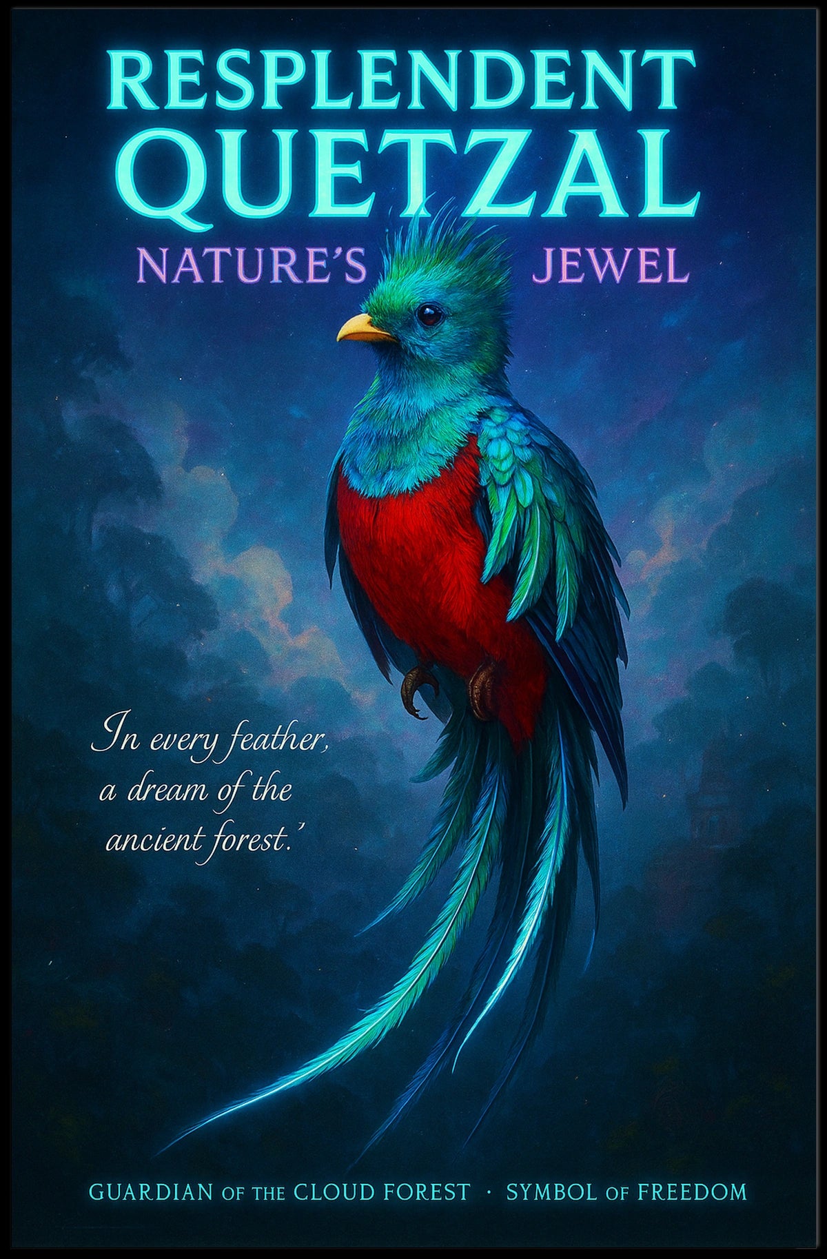 Resplendent Quetzal Natures Jewel Poster