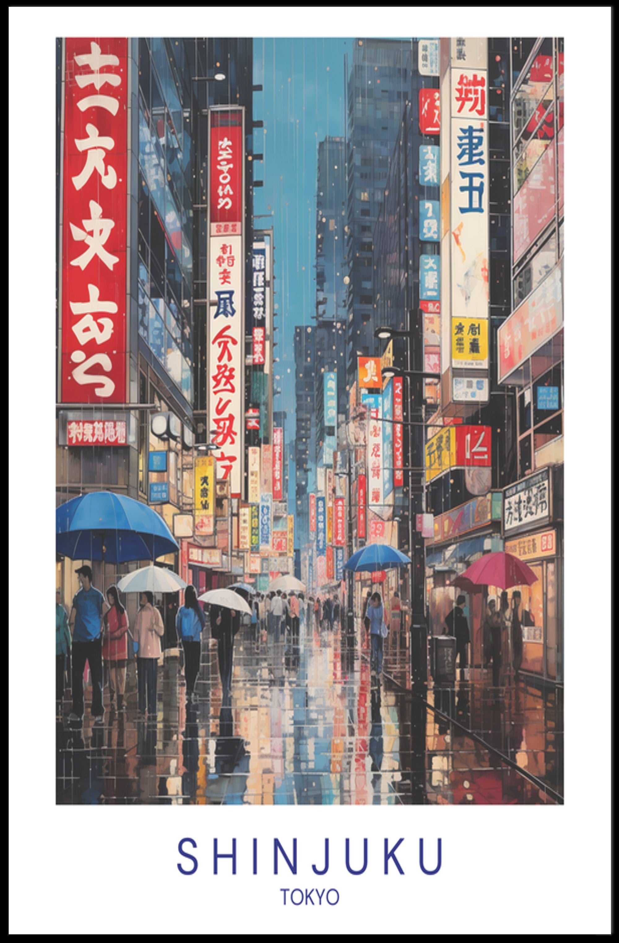 Shinjuku Nightlife Poster PosterGoat