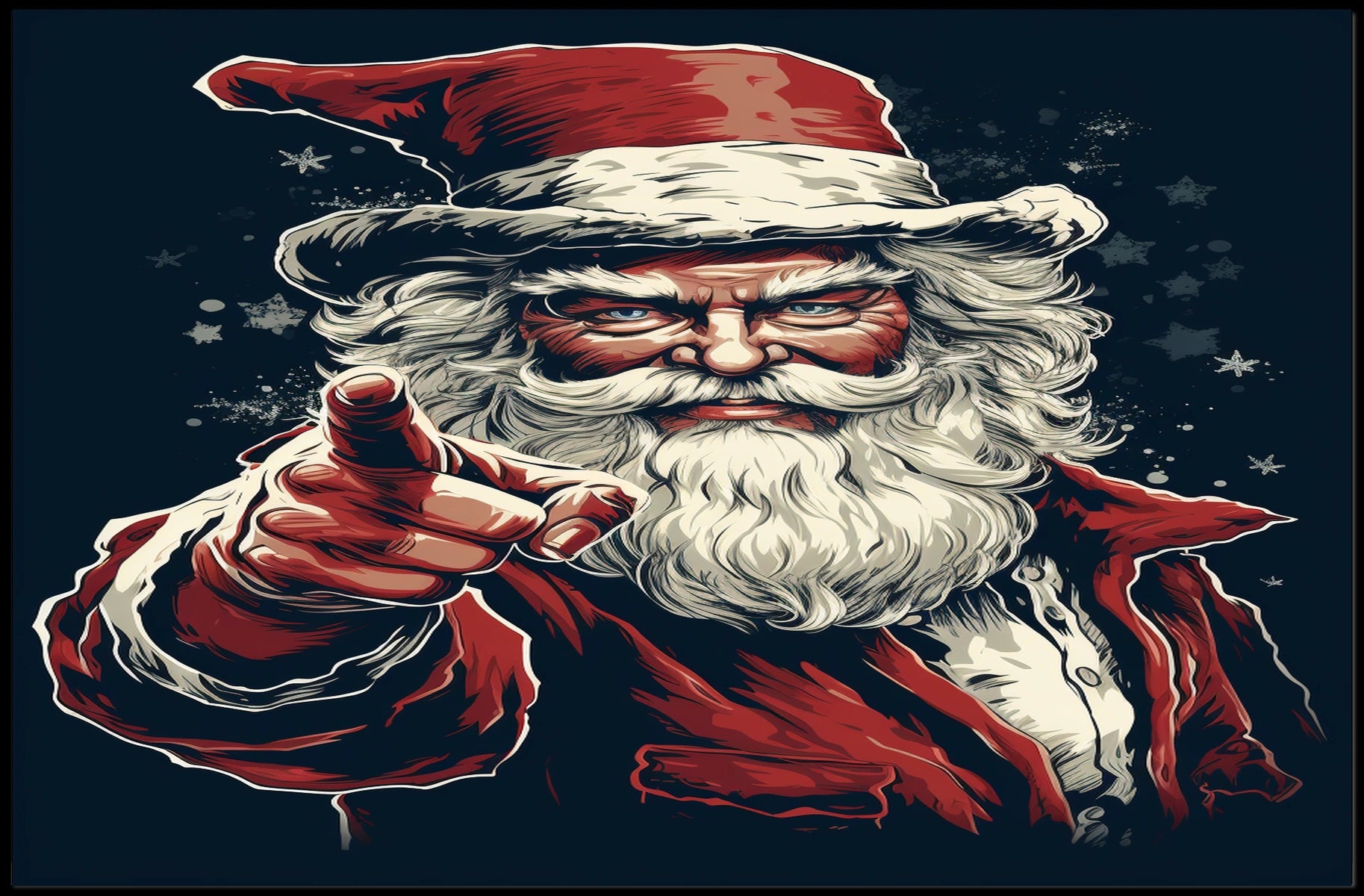 Santa Claus Festive Icon Poster
