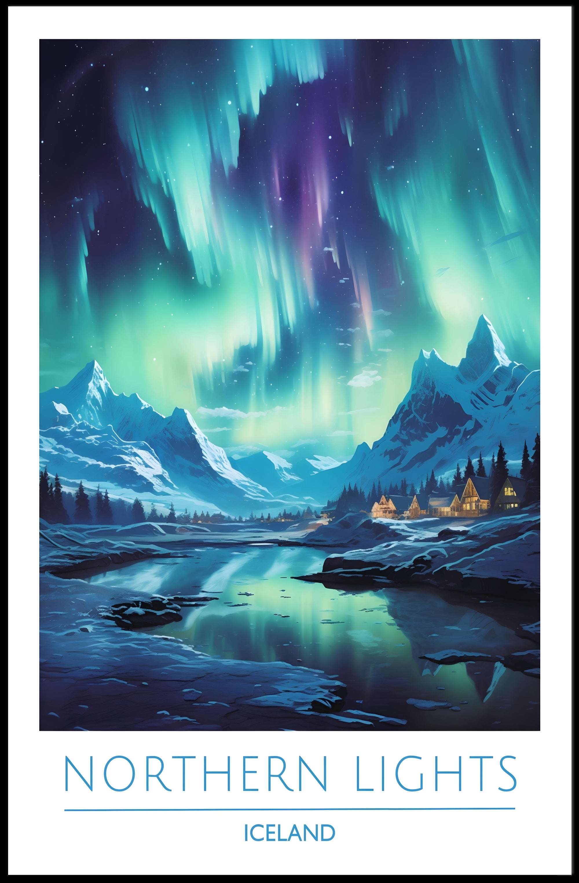 Northern Lights in Iceland Poster