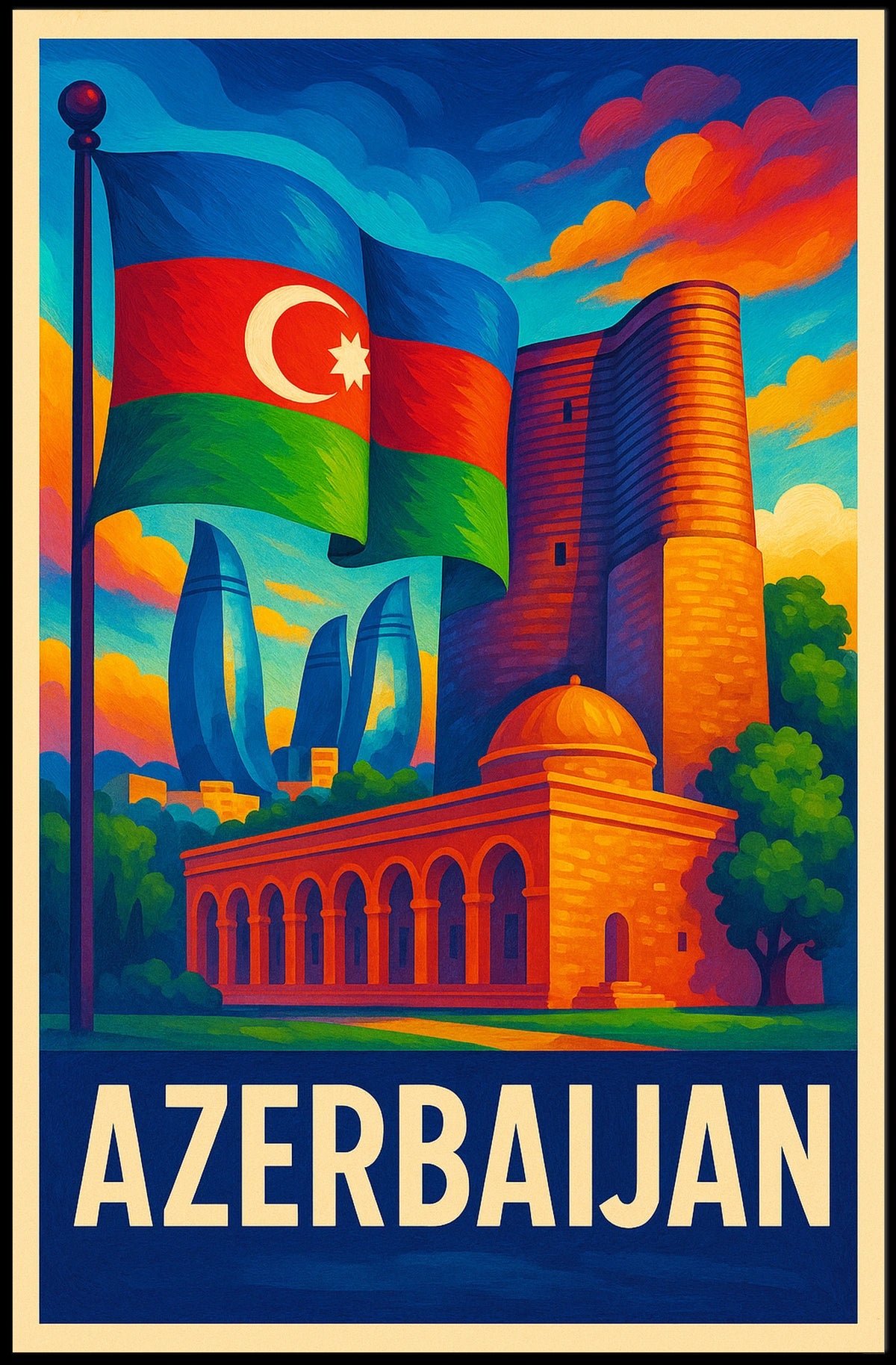 Azerbaijan A Vibrant Heritage Poster