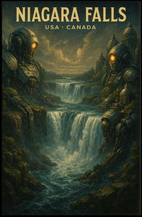 Niagara Falls Steampunk SciFi Collectors Poster