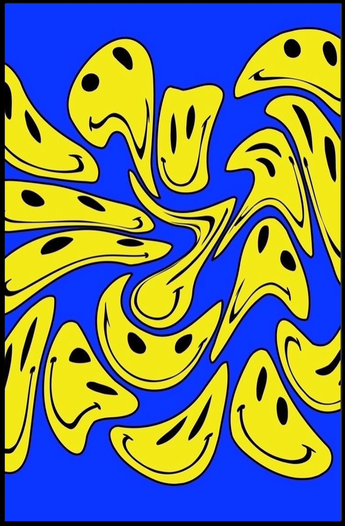 Smiley Faces In Motion Poster