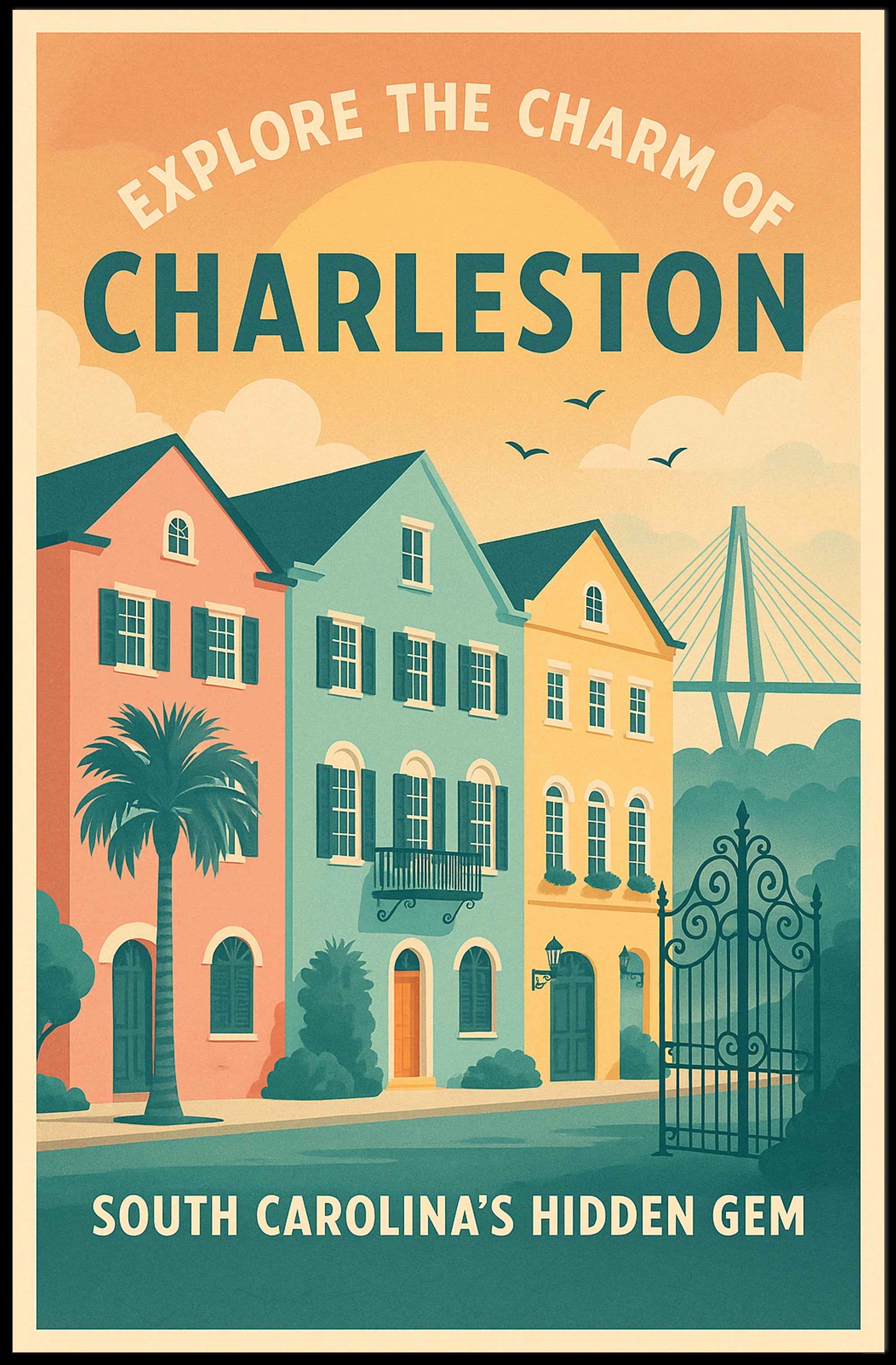 Explore The Charm Of Charleston Poster