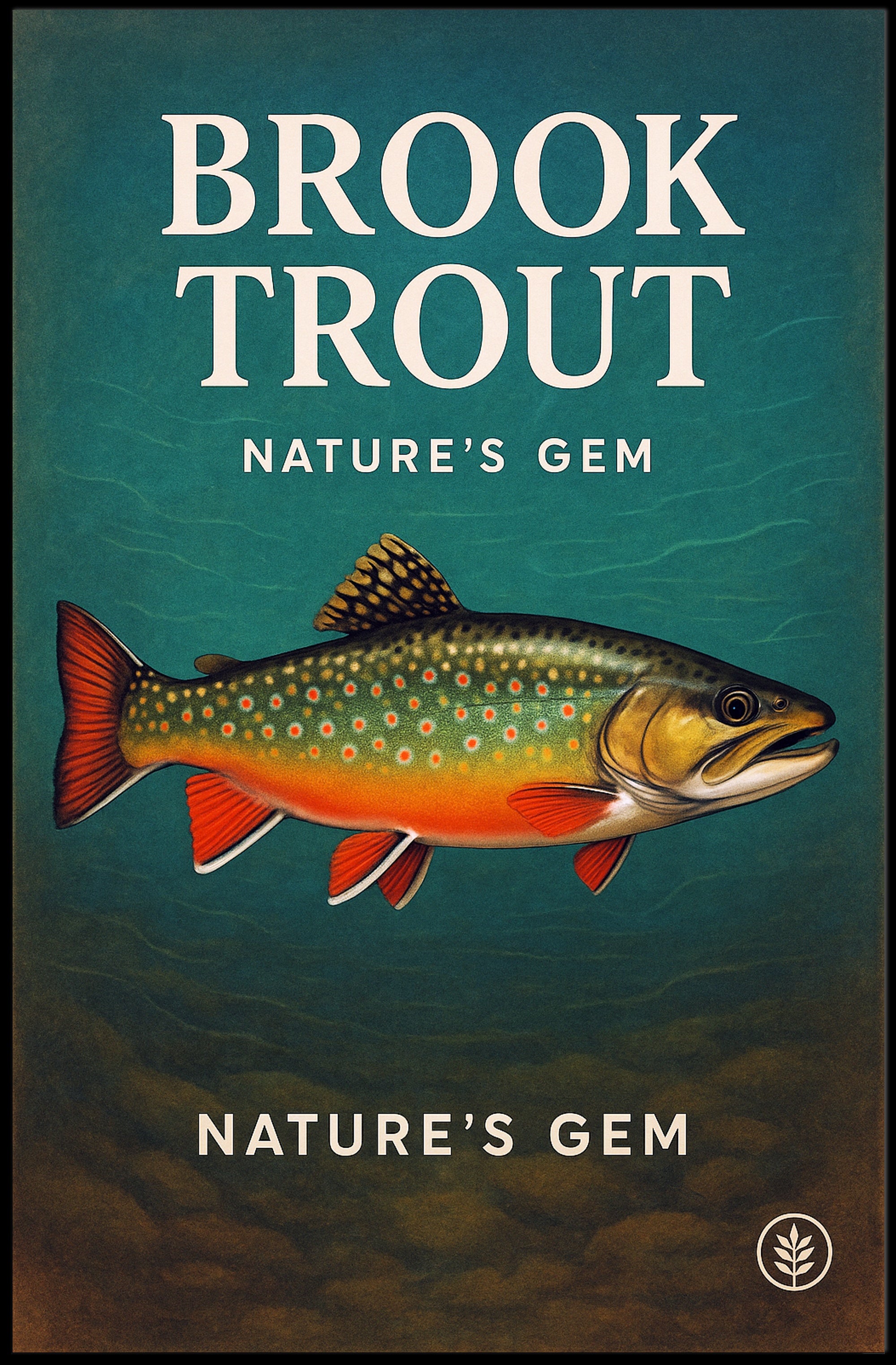 Nature's Gem Brook Trout Poster PosterGoat