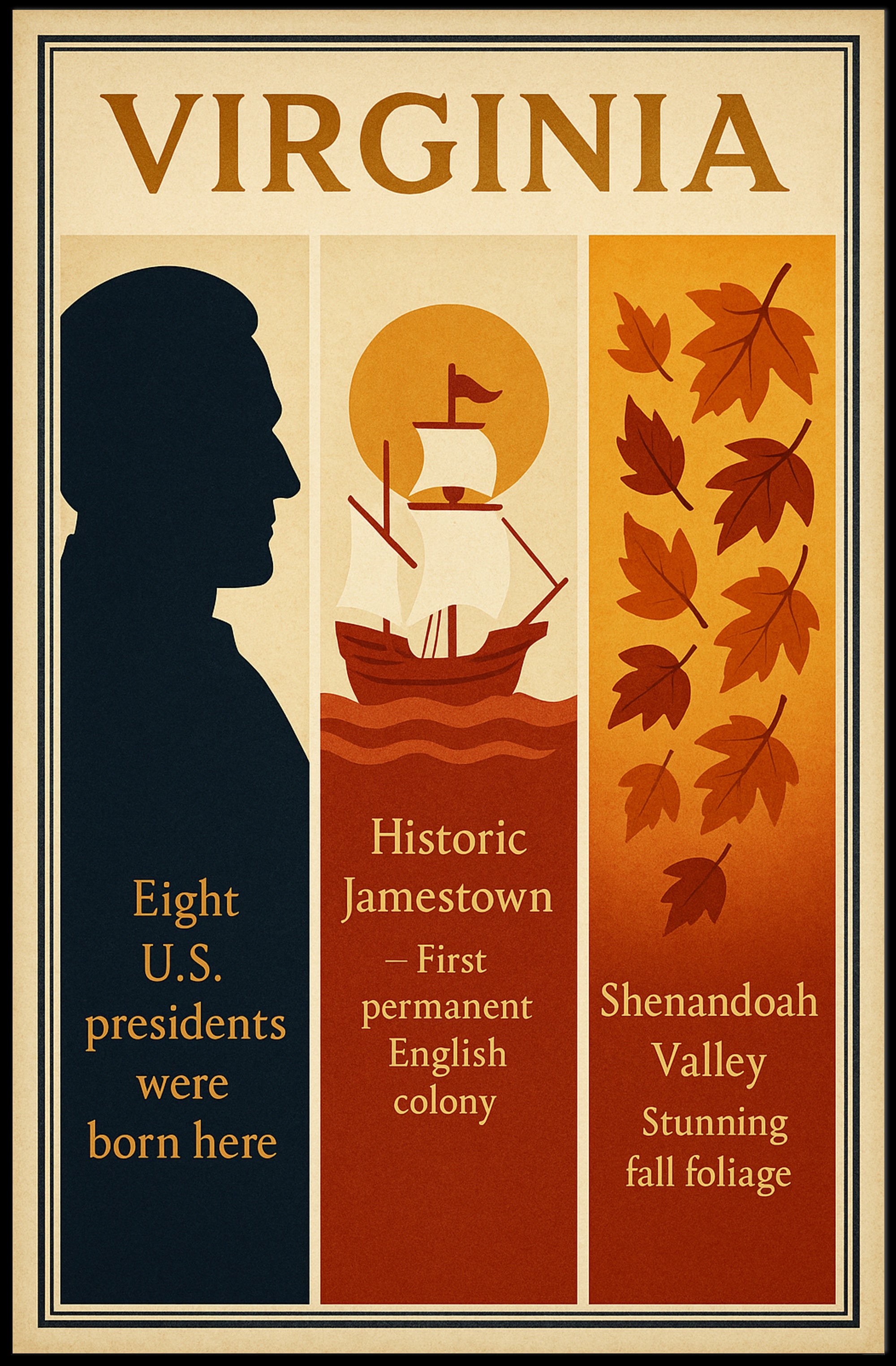 Virginias Presidential Heritage Poster PosterGoat