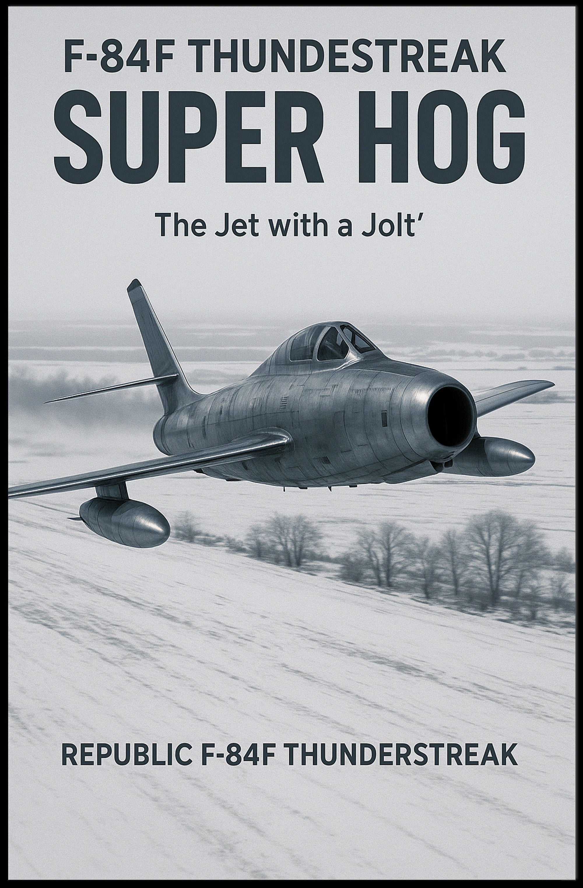 F-84F Thunderstreak Super Hog Poster PosterGoat