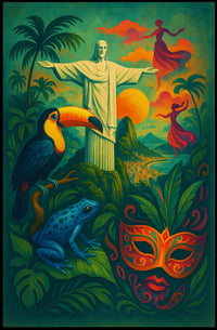 Vibrant Brazil Poster