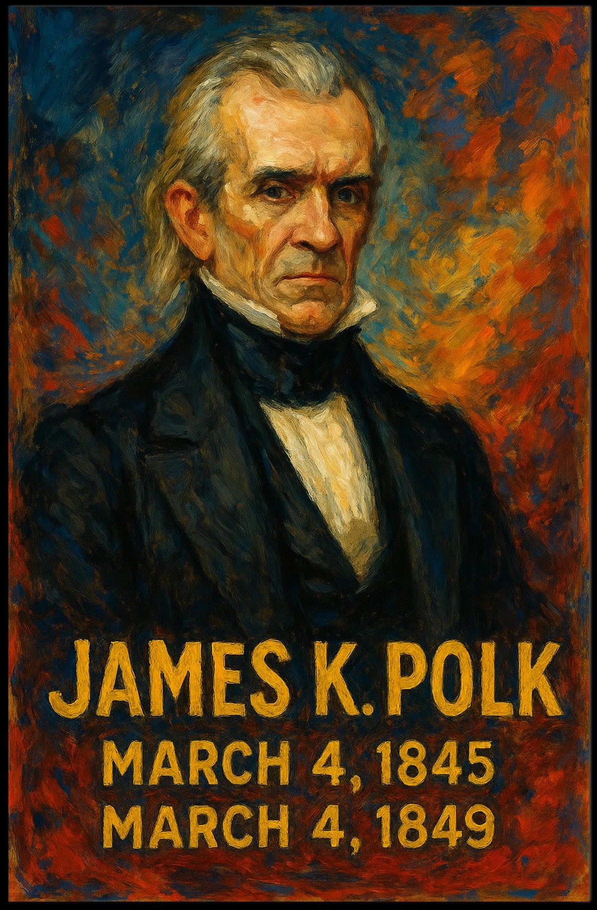 James K. Polk Presidential Term Poster