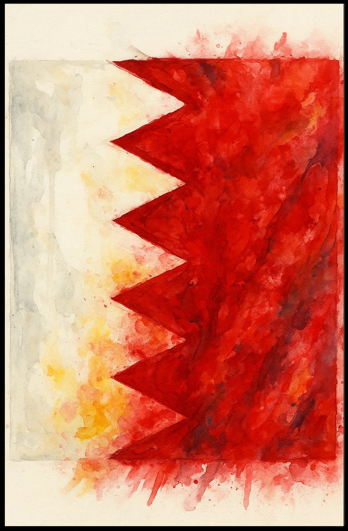Abstract Bahrain Flag Abstract Poster