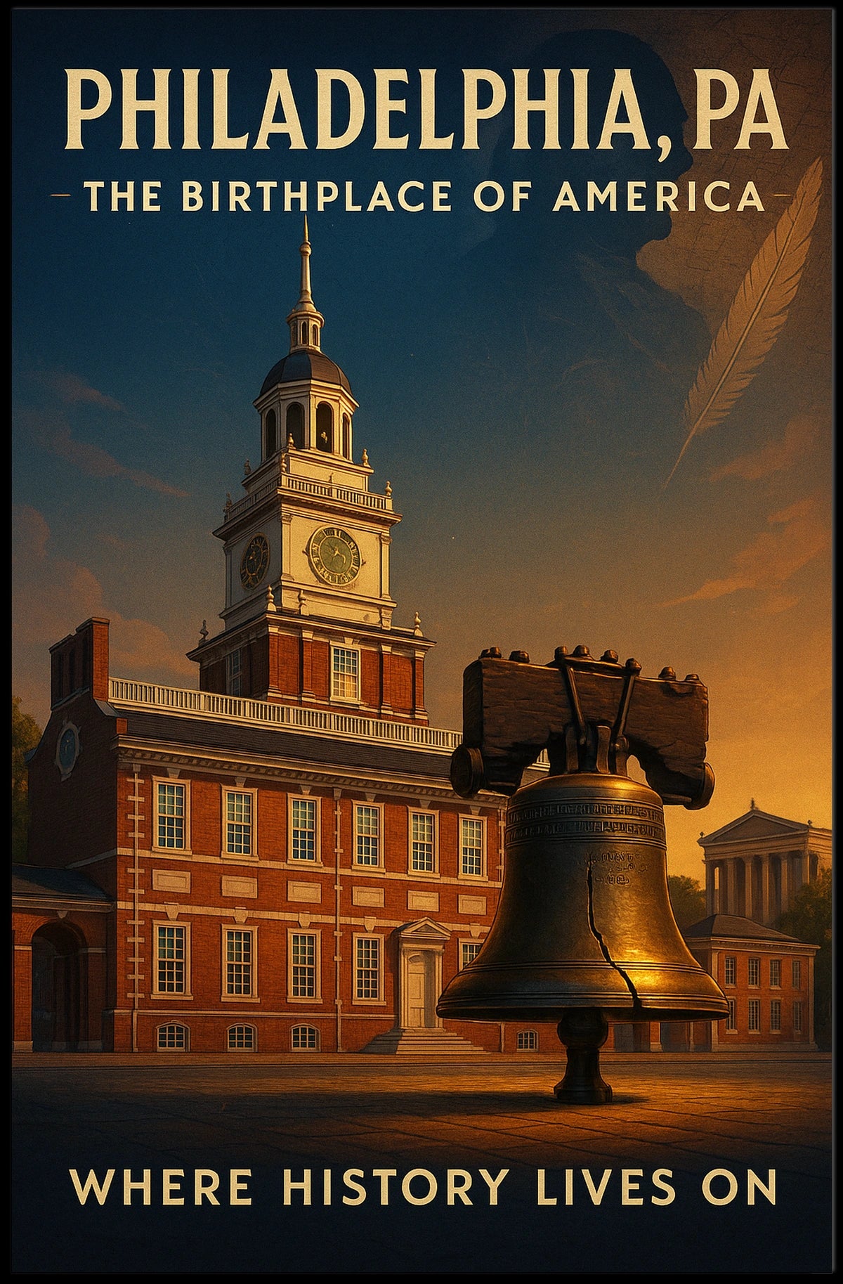 Philadelphia The Birthplace of America Poster