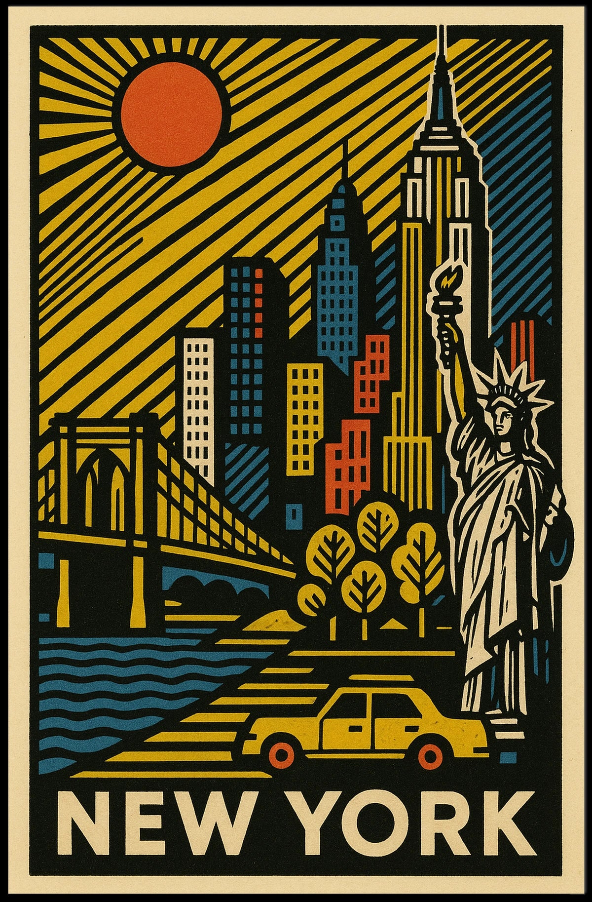 New York City Skyline Poster