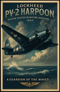 Lockheed PV2 Harpoon Vintage Aviation Poster