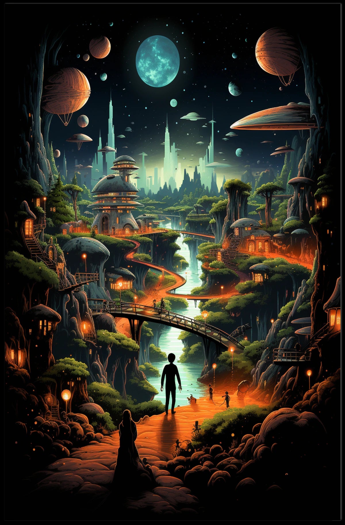 Enchanted Moonlit Realm Poster