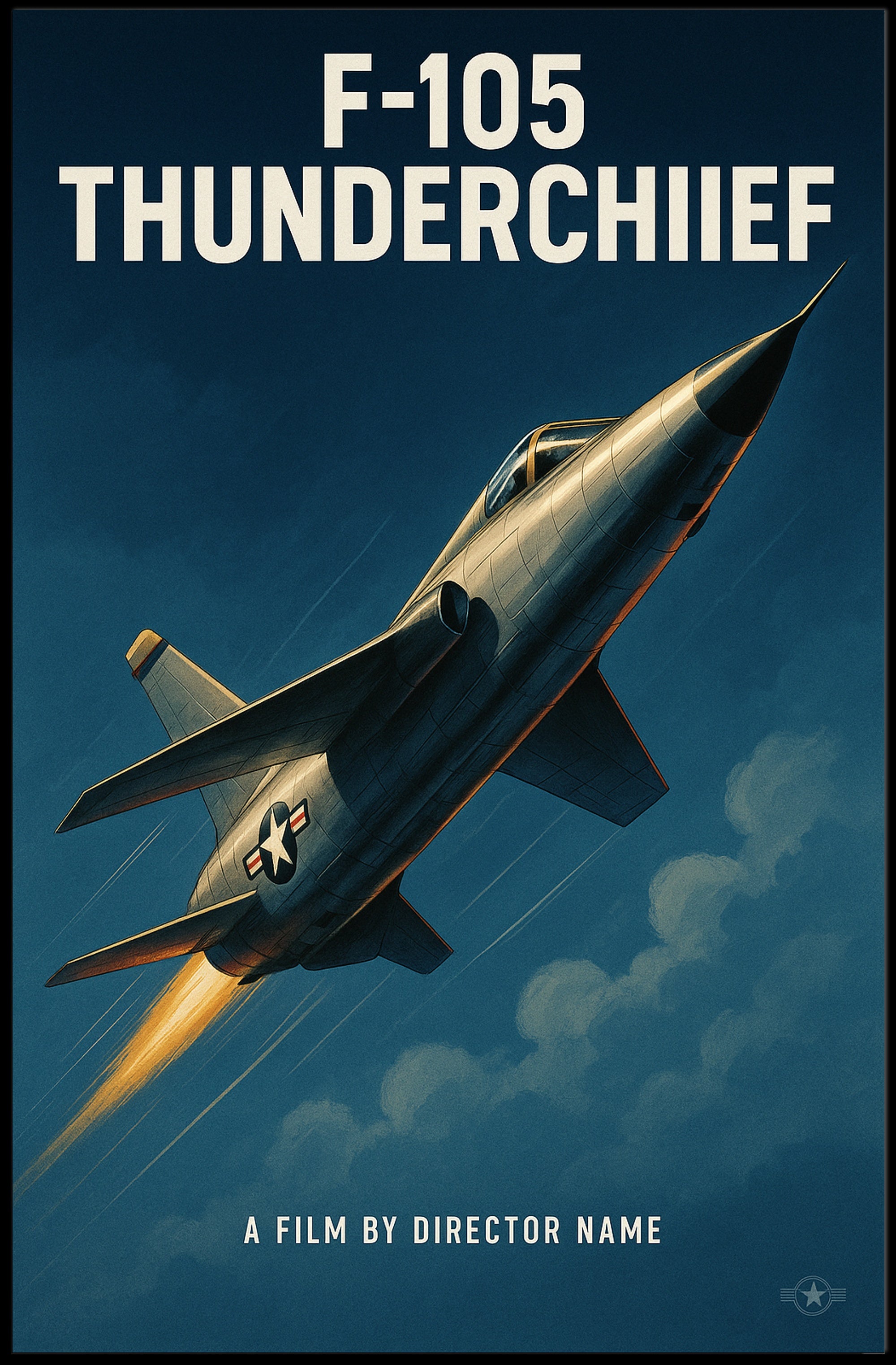 F-105 Thunderchief Vintage Military Aviation Poster