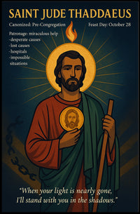 Saint Jude Inspirational Iconography Motivational or Quote Poster