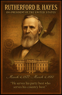 Rutherford B. Hayes Vintage Historical Presidential Poster