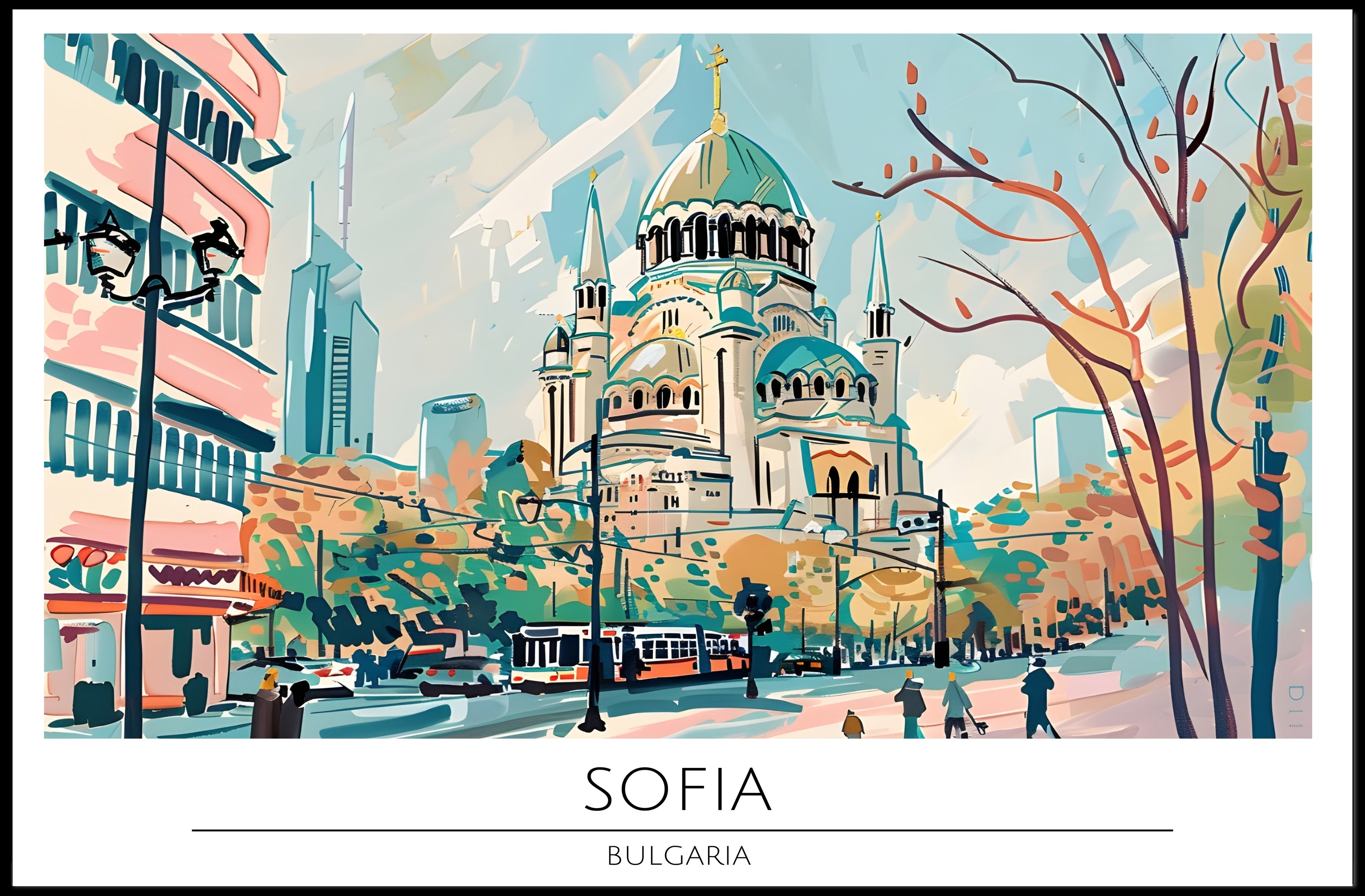 Sofia's Architectural Charm Poster PosterGoat