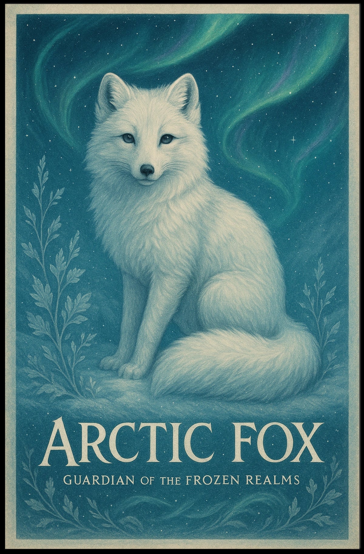 Arctic Fox Guardian of the Frozen Realms Poster