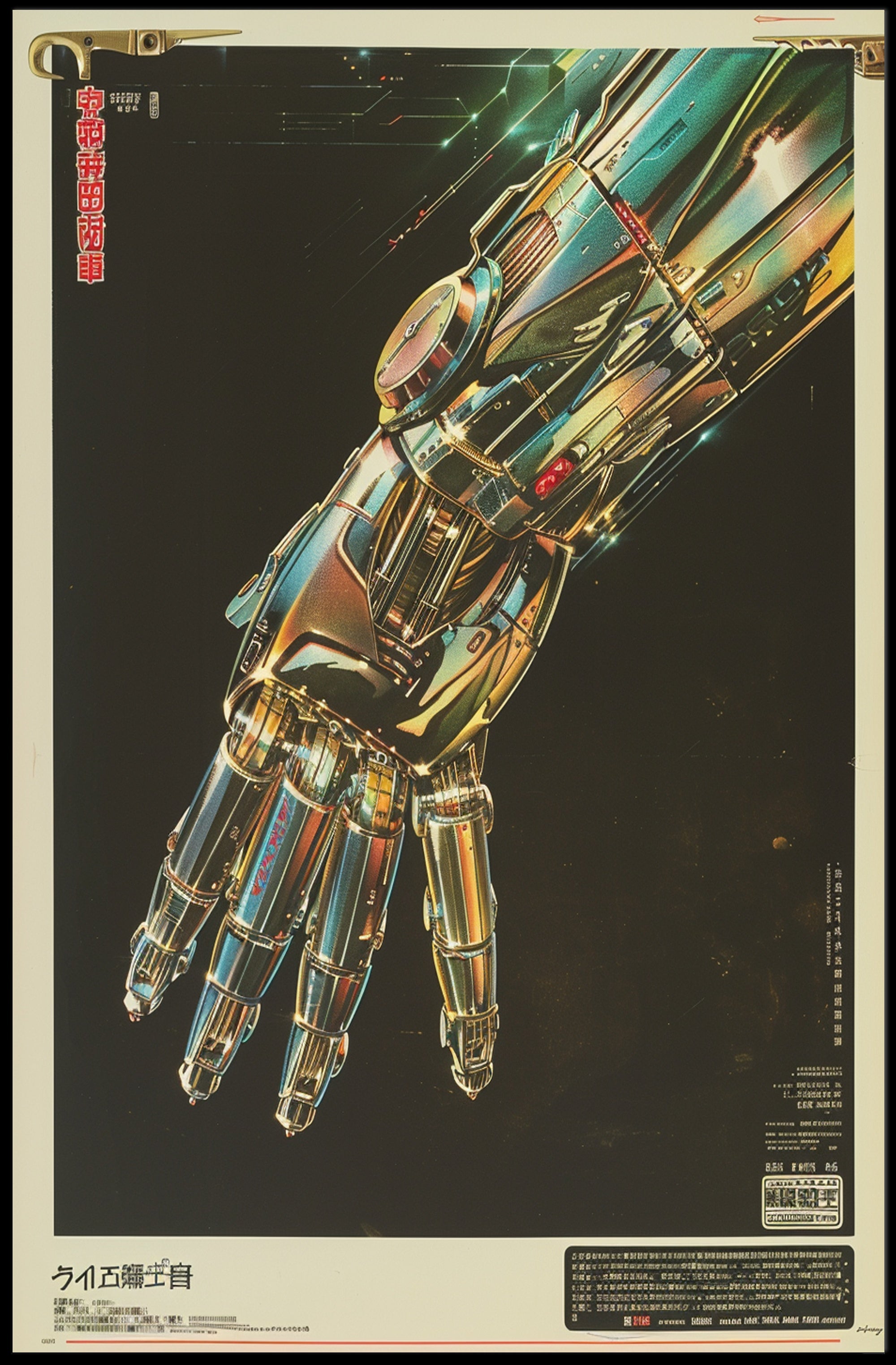 Futuristic Robotic Hand Art Print Poster for Home Decor PosterGoat