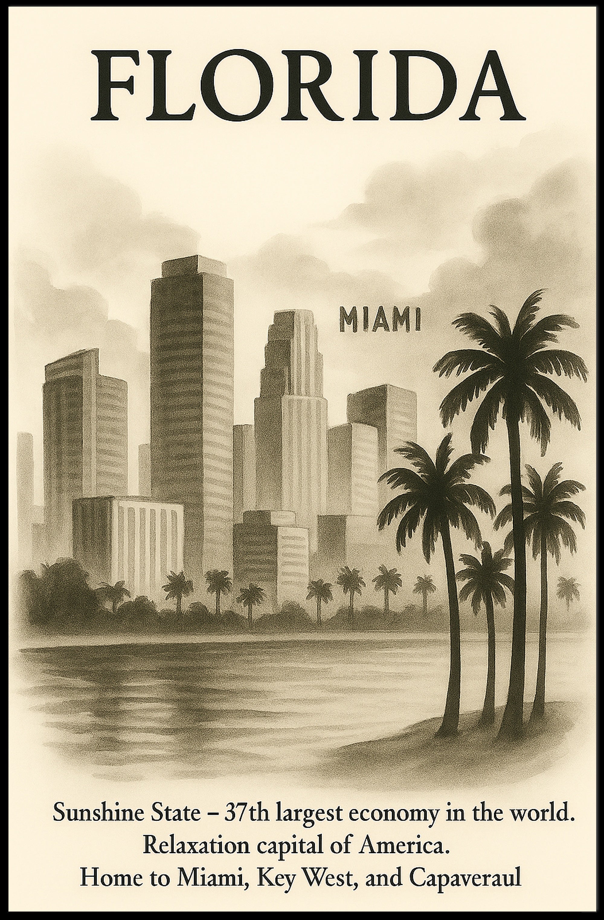 Florida The Sunshine State Poster PosterGoat