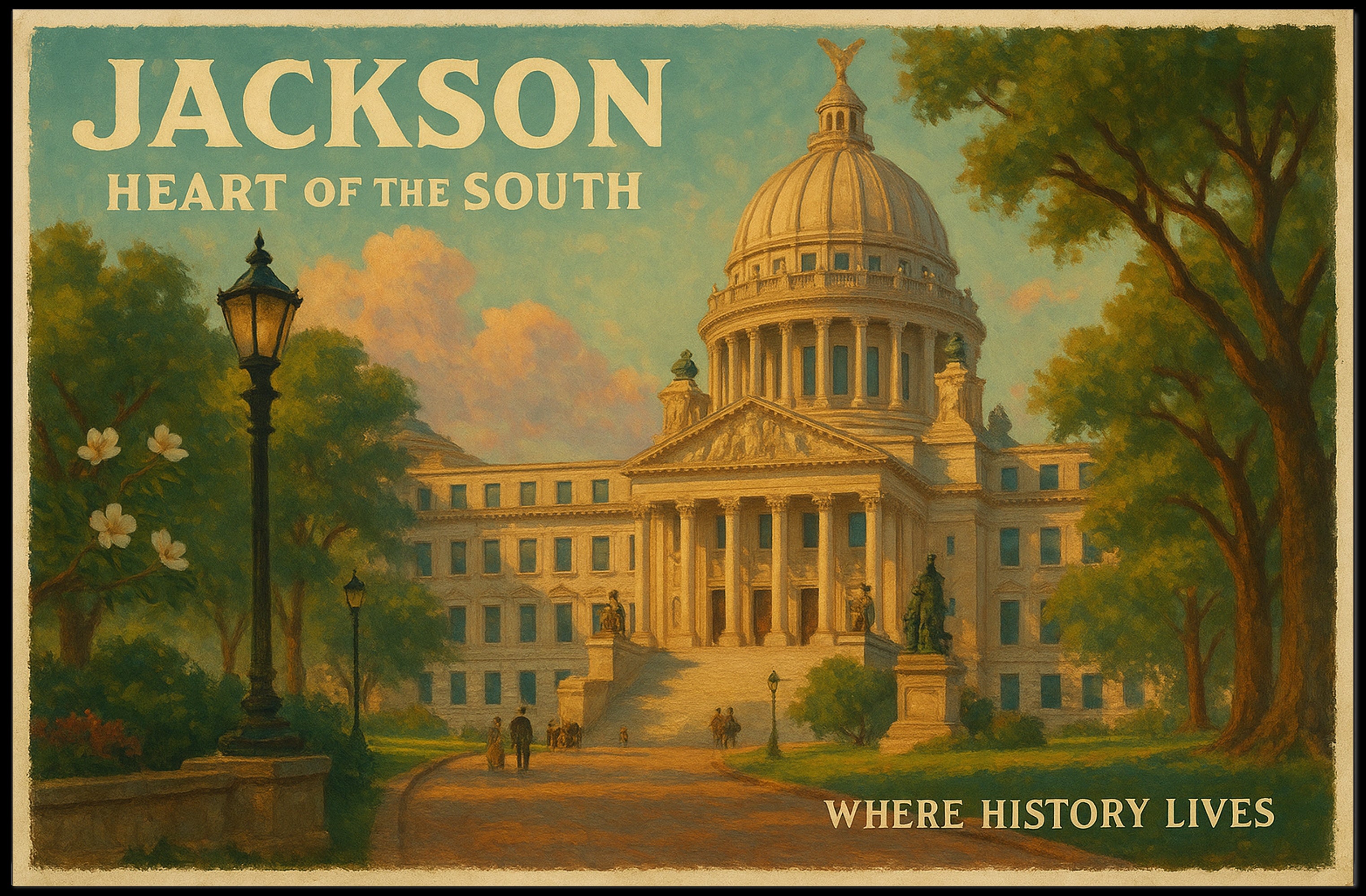 Jackson Heart of the South Travel Poster