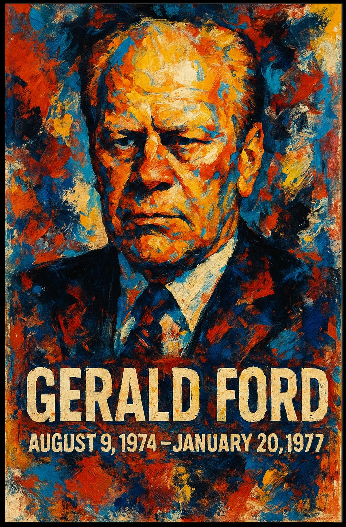 Richard Nixon 37th President of the United States Glitch Hop Art Poster