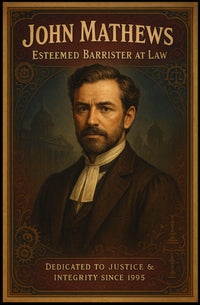 John Mathews Esteemed Barrister Poster