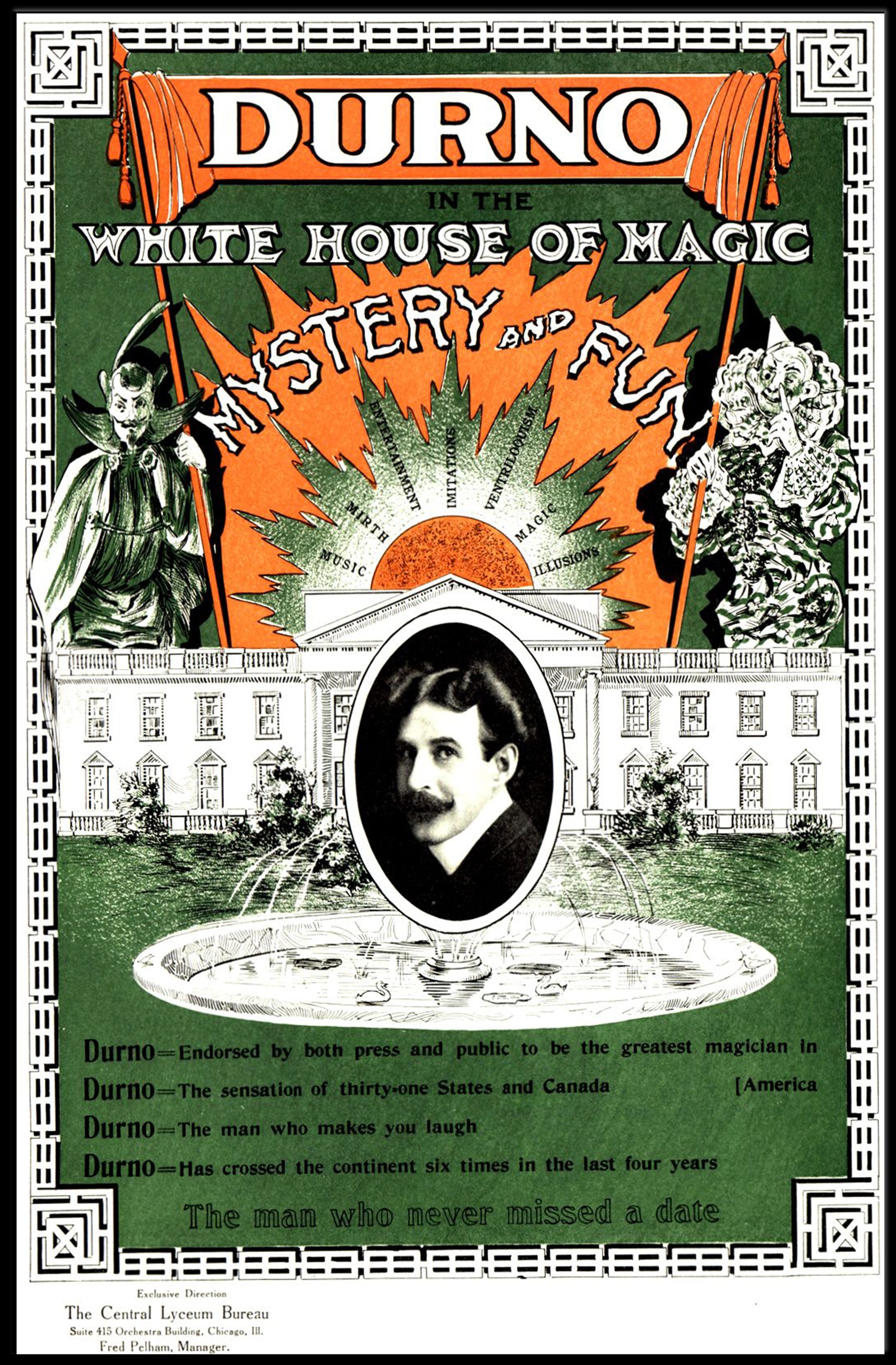 Durno Magic Show Vintage Entertainment Poster