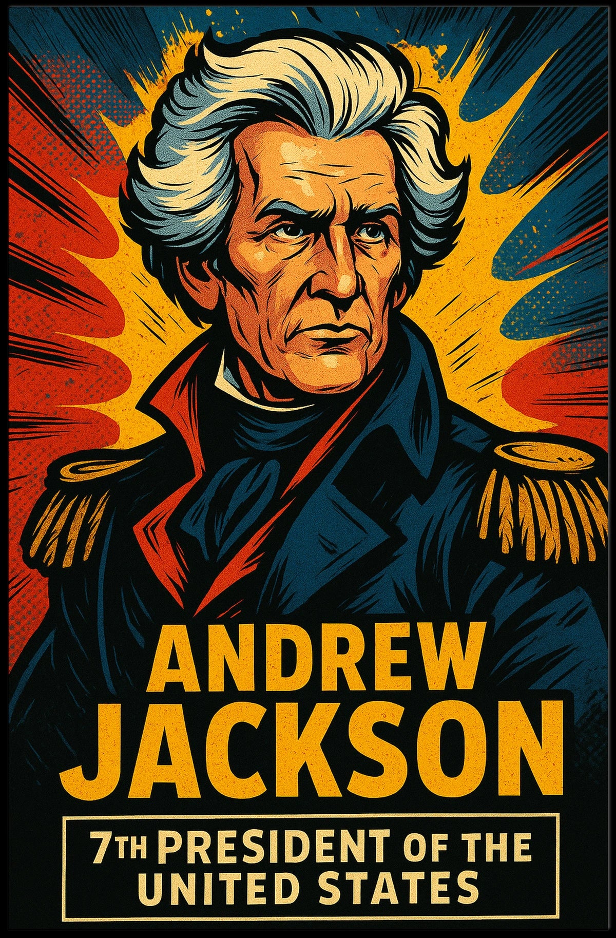Andrew Jackson Seventh President Poster Wall Art 18x24