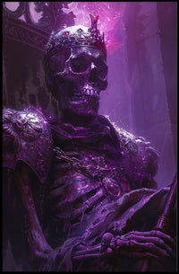 Skeletal Monarch's Throne: A Dark Fantasy Poster