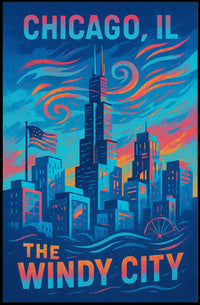 Chicago, IL The Windy City Poster