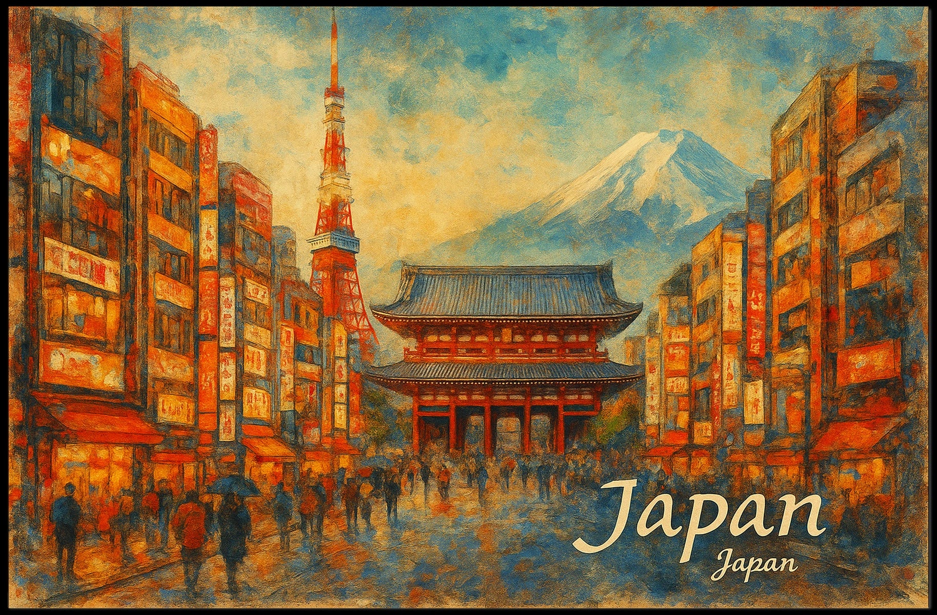 Vibrant Japan Poster