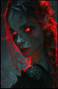 Enigmatic Red Glare Poster PosterGoat