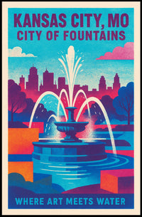 Kansas City, MO City of Fountains Poster