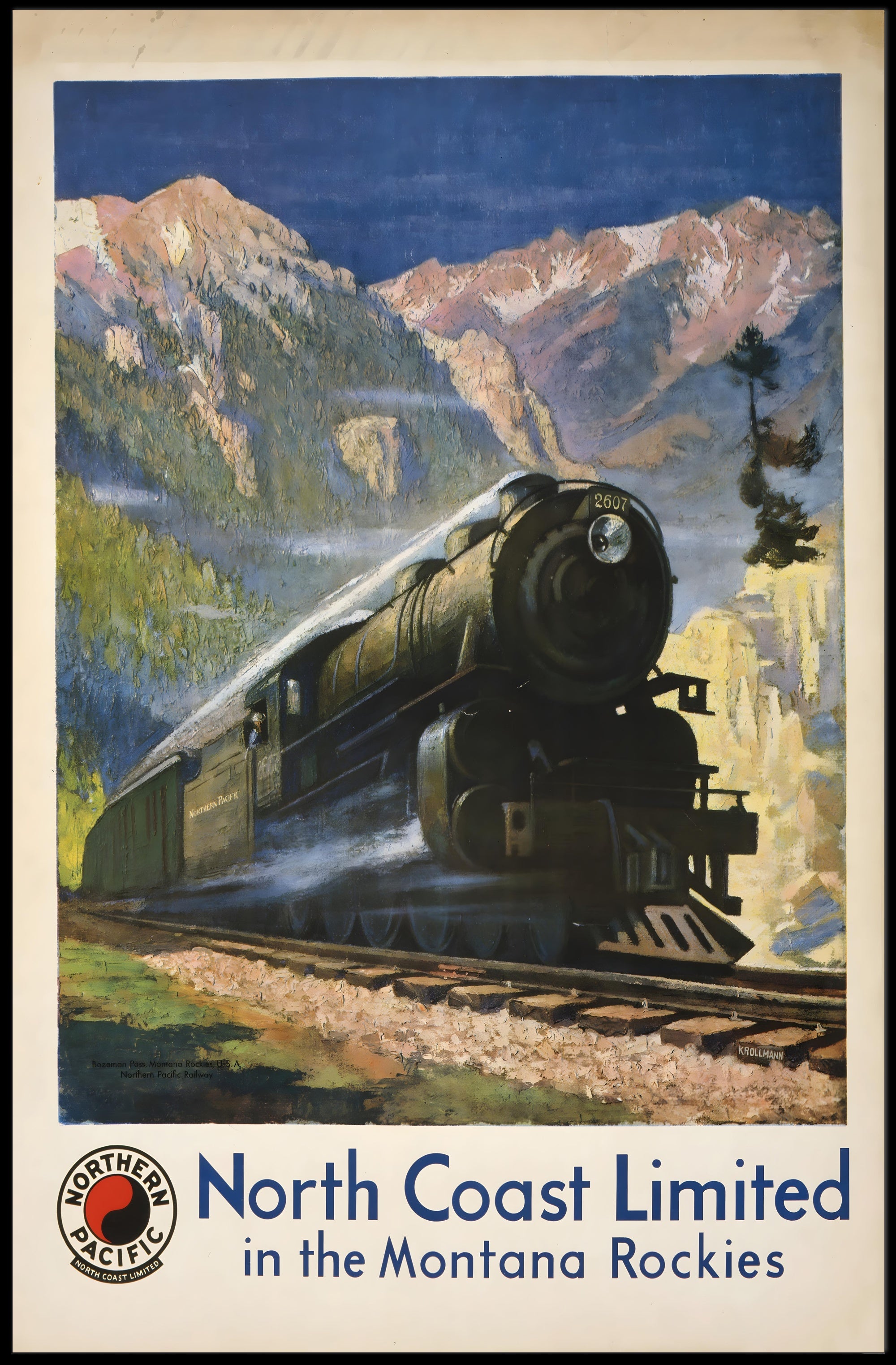 North Coast Limited in the Montana Rockies Poster