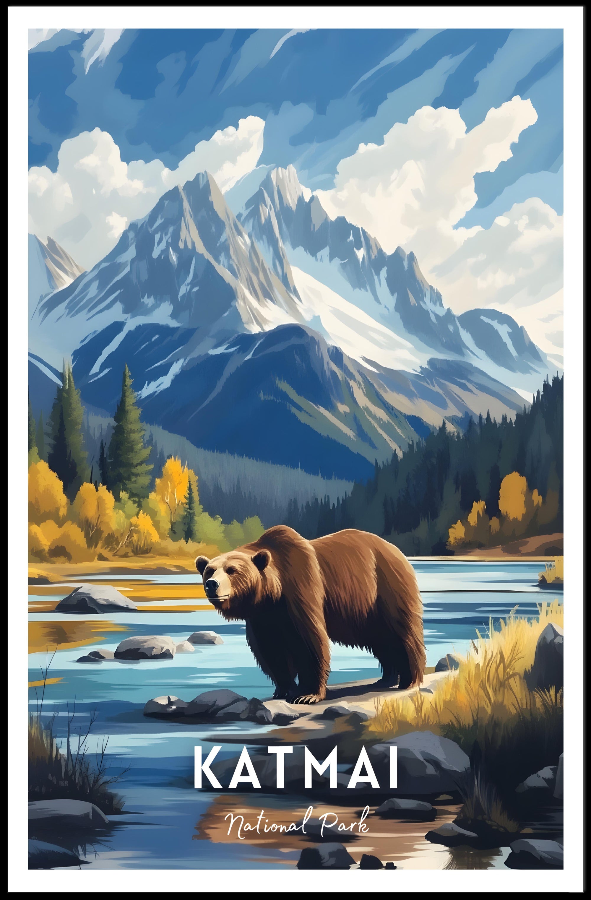 Katmai National Park Scenic Poster Print