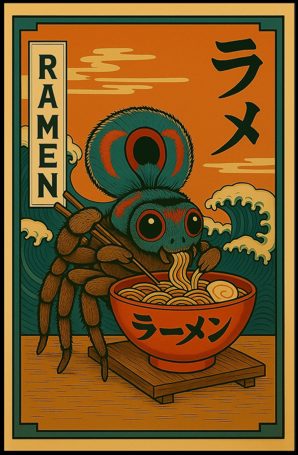 Ramen Spider Delight Poster