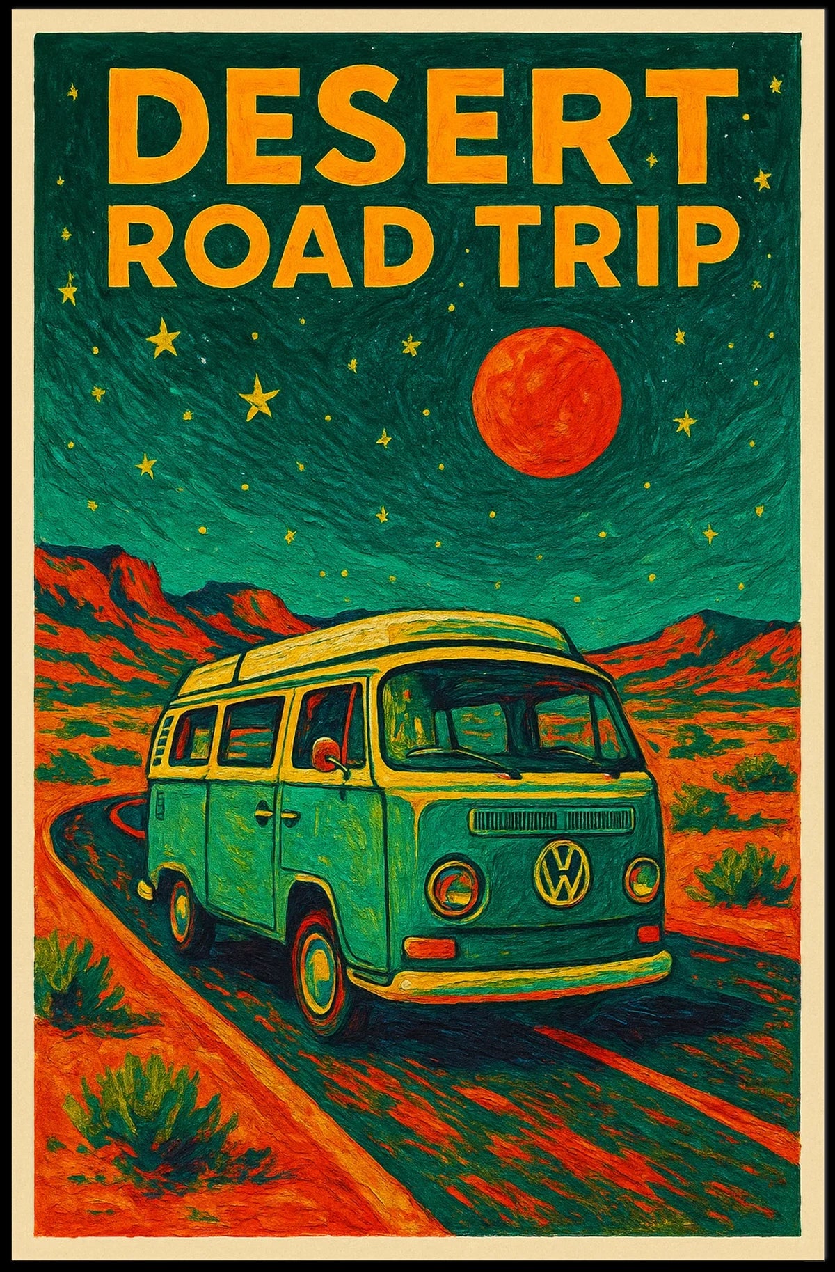 Desert Road Trip Poster